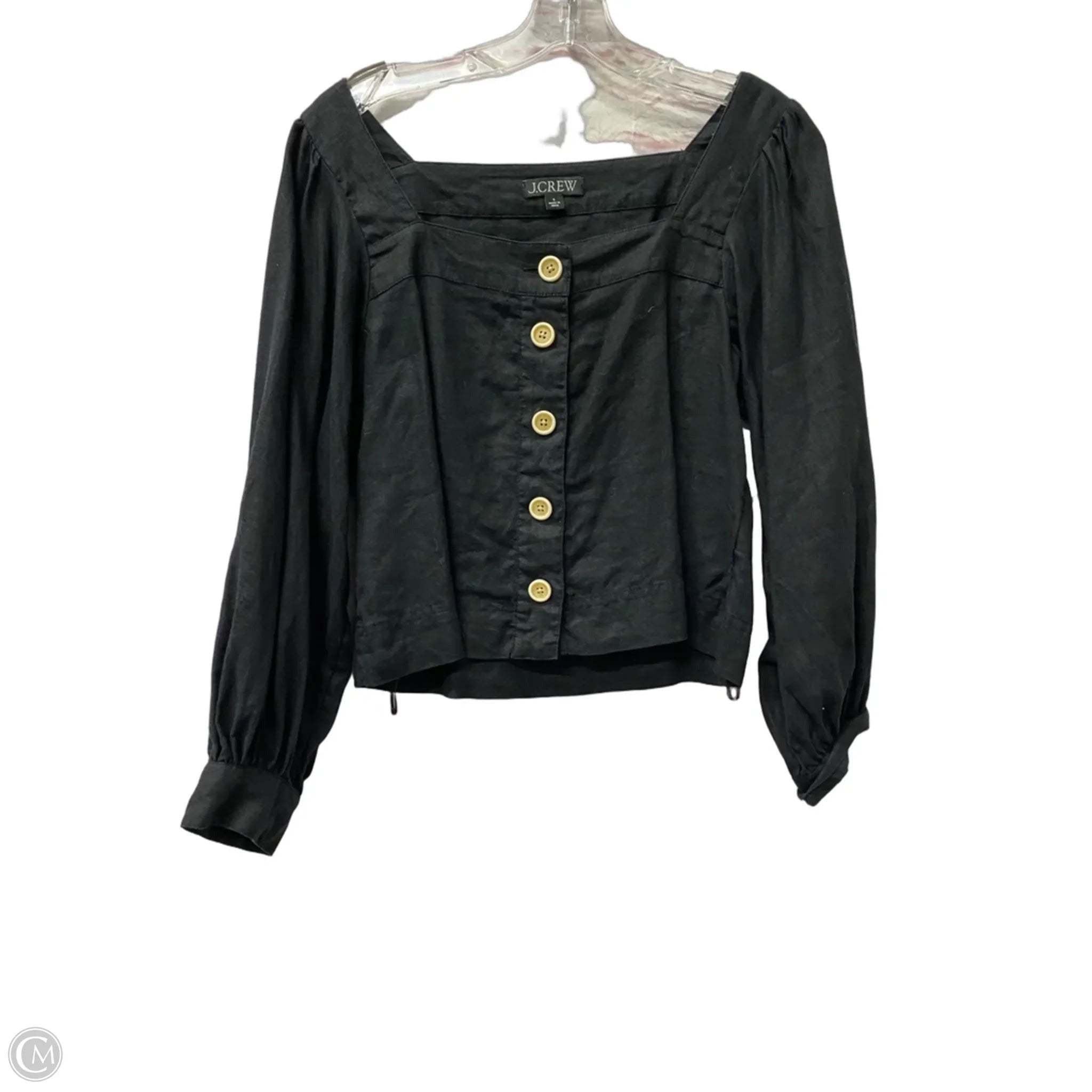 Top Long Sleeve By J. Crew In Black, Size: S