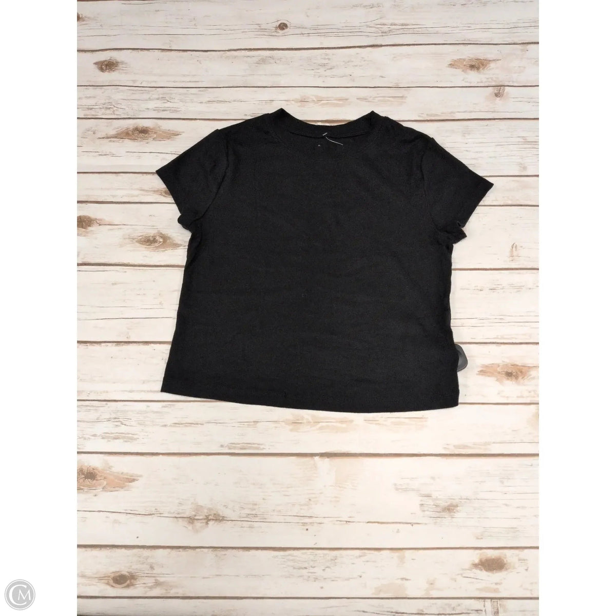 Top Short Sleeve By A New Day In Black, Size: L
