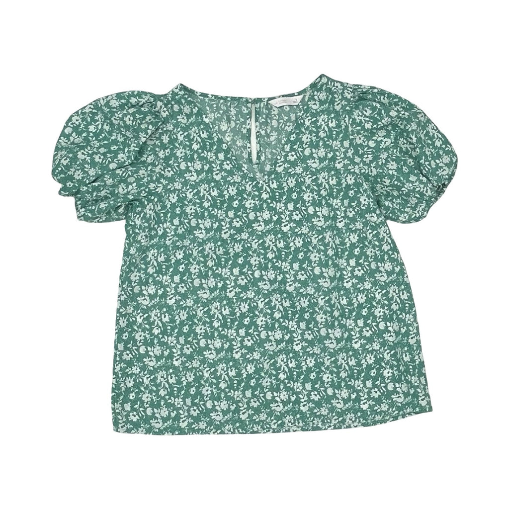 Blouse Ss By Lc Lauren Conrad In Green & White, Size:S