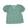 Blouse Ss By Lc Lauren Conrad In Green & White, Size:S