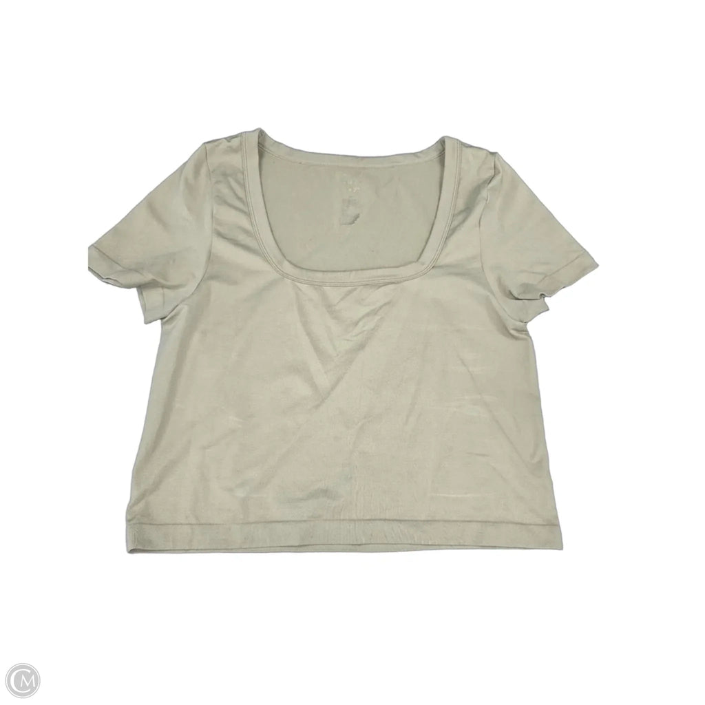 Top Short Sleeve By A New Day In Beige, Size: Xl