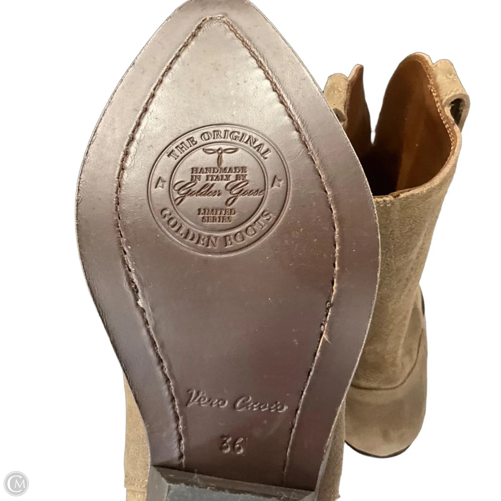 Boots Luxury Designer By Golden Goose In Grey, Size: 6