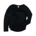 Athletic Top Ls Crewneck By Athletic Works In Black, Size:L