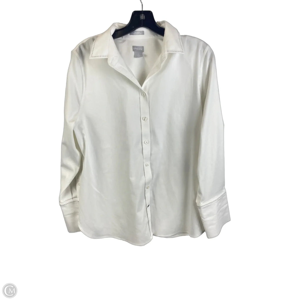 Top Long Sleeve By Chicos In Yellow, Size: L