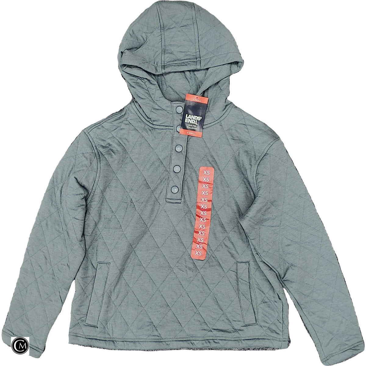 Sweatshirt Hoodie By Lands End In Green, Size: Xs