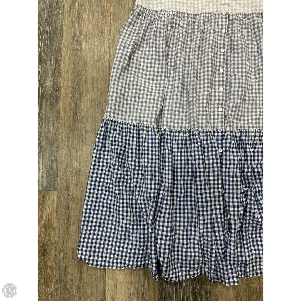 Dress Casual Midi By Madewell In Checkered Pattern, Size: Xl