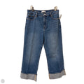Jeans Wide Leg By Loft In Blue Denim, Size: 8p