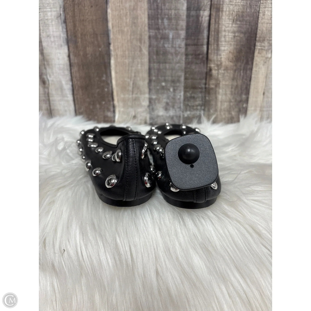 Shoes Flats By Zara In Black & Silver, Size: 9