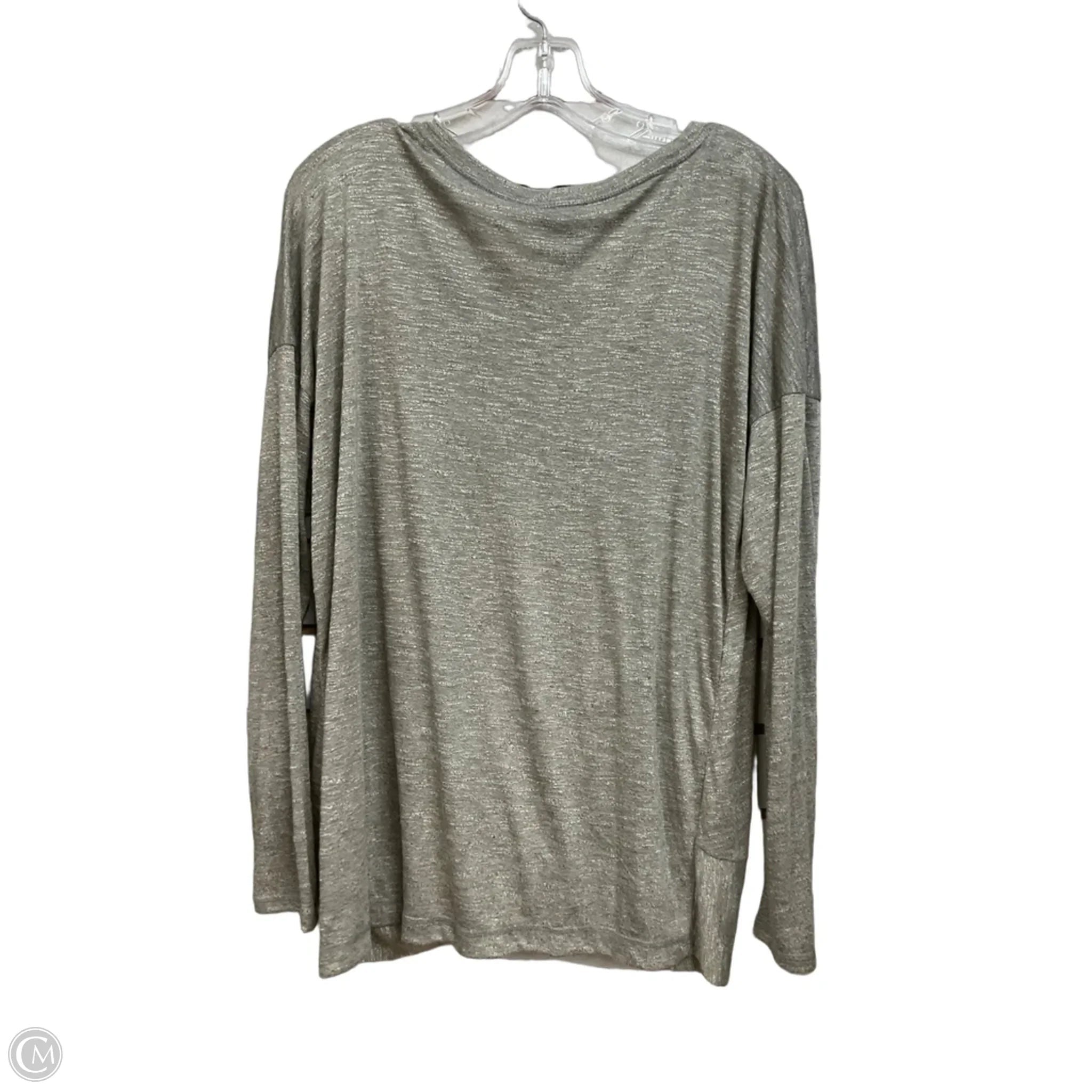 Top Long Sleeve By Bobeau In Tan, Size: Xl