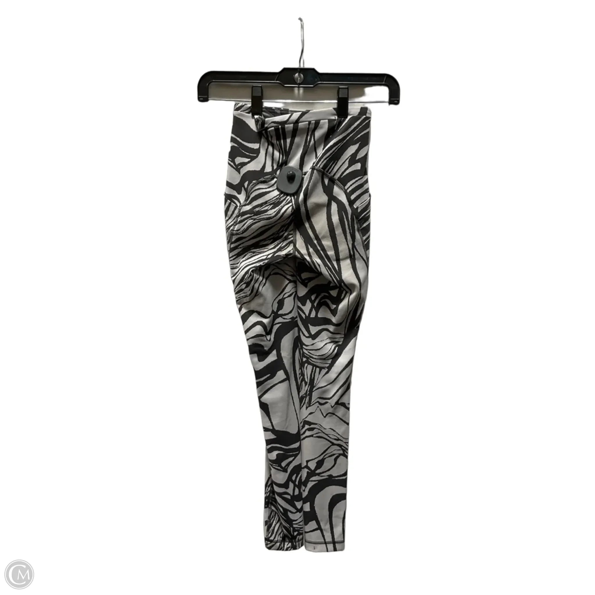 Athletic Leggings By Lululemon In Black & Grey, Size: 0