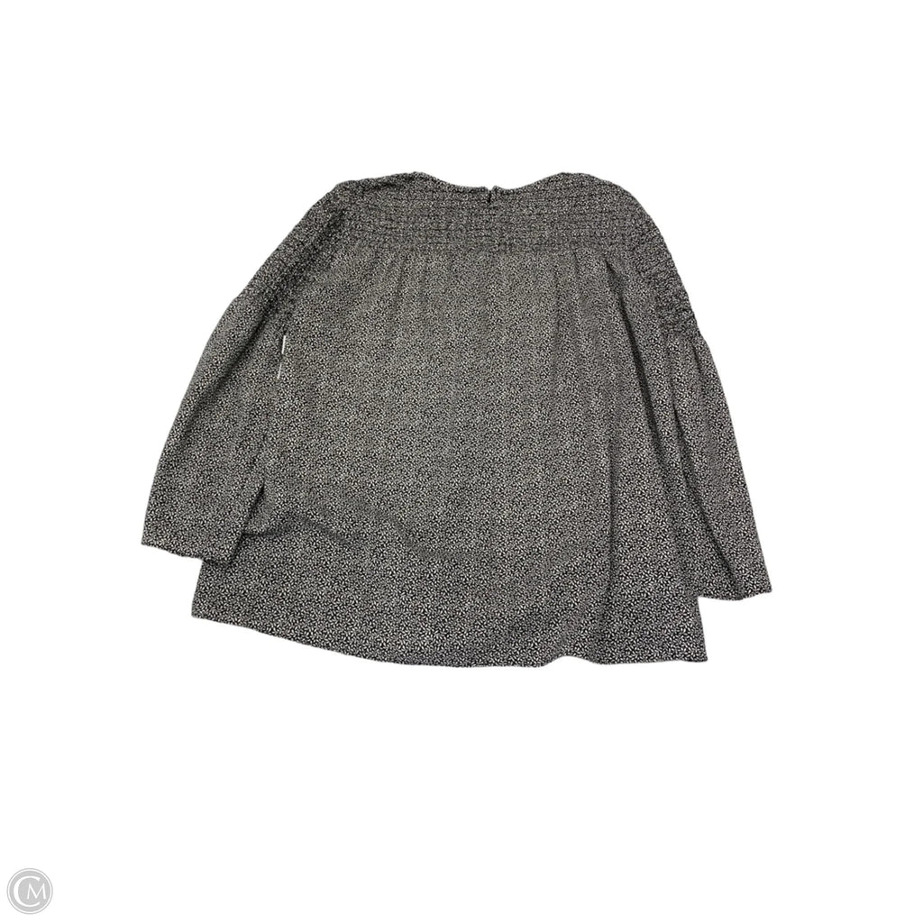 Blouse 3/4 Sleeve By Michael By Michael Kors In Black & White, Size: S