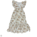 Dress Party Midi By Abercrombie And Fitch In Brown & Cream, Size: Xs