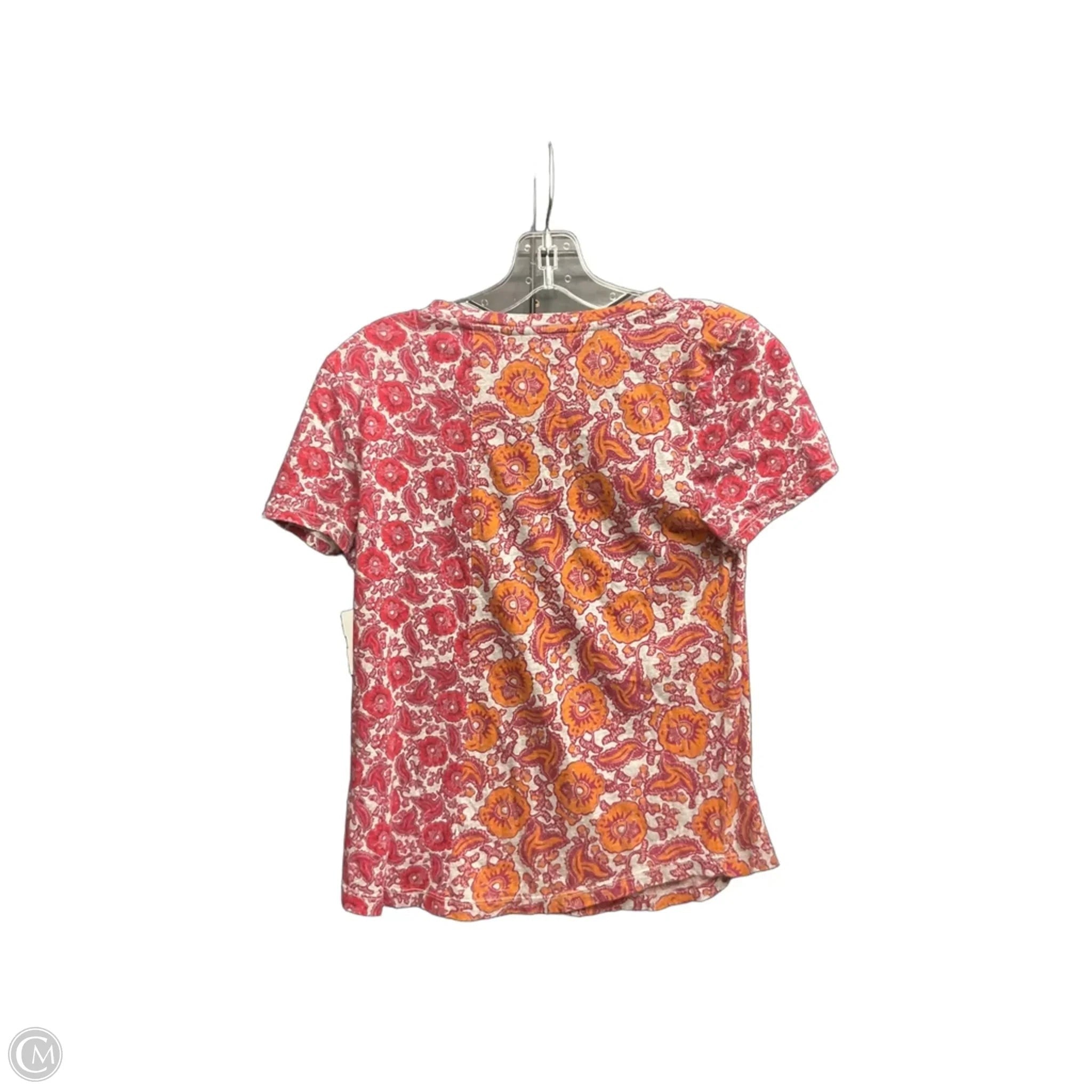 Top Short Sleeve By Anthropologie In Floral Print, Size: Xs