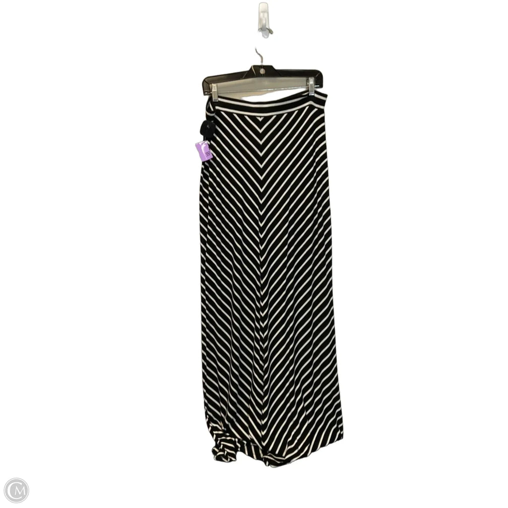 Skirt Maxi By Loft In Black & White, Size: M