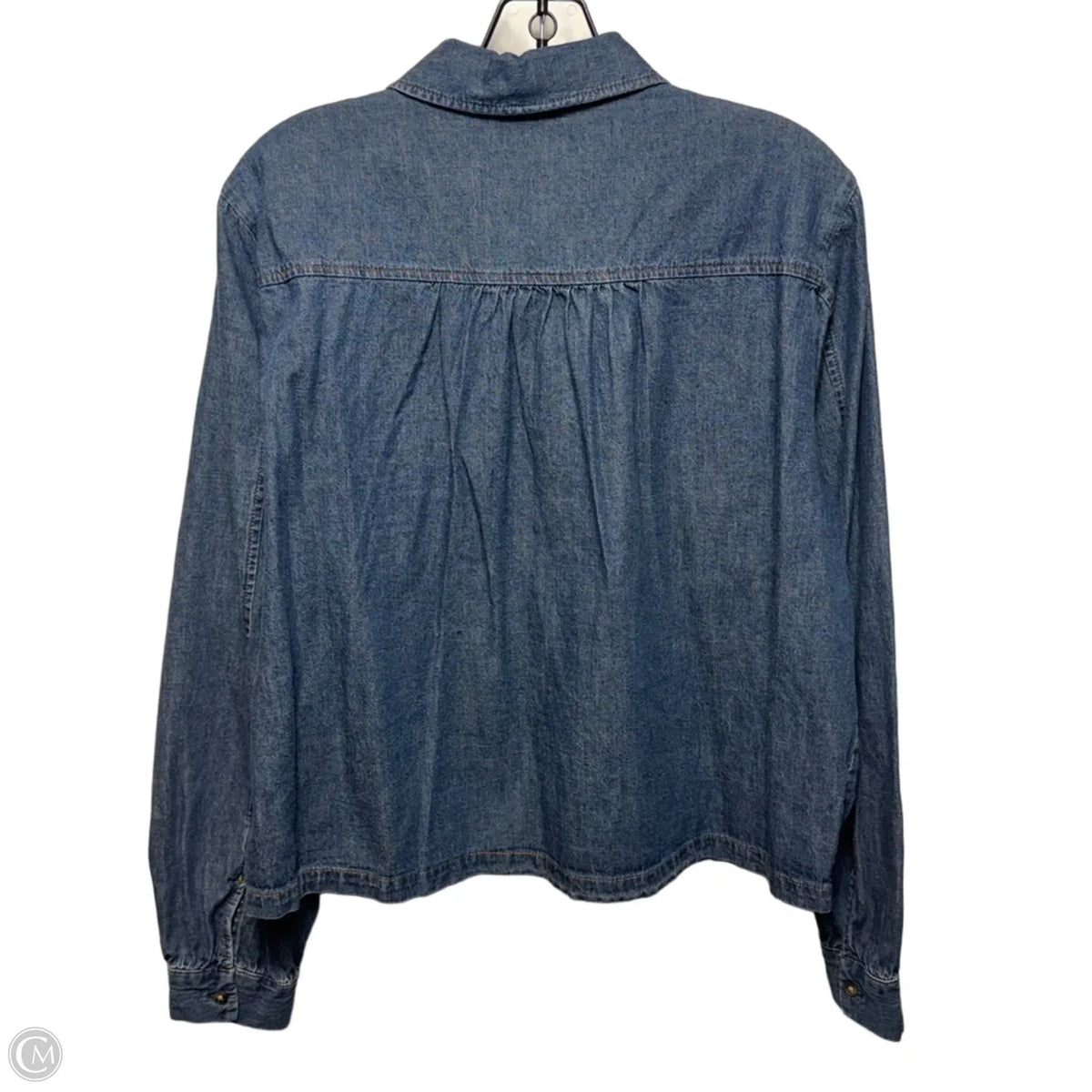 Top Long Sleeve By Jane And Delancey In Blue Denim, Size: M