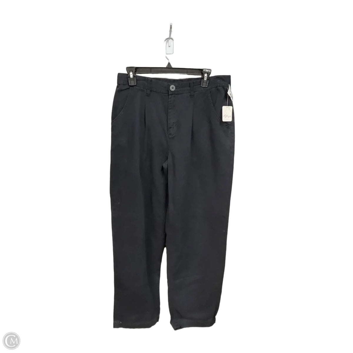 Jeans Straight By Free People In Black Denim, Size: 8