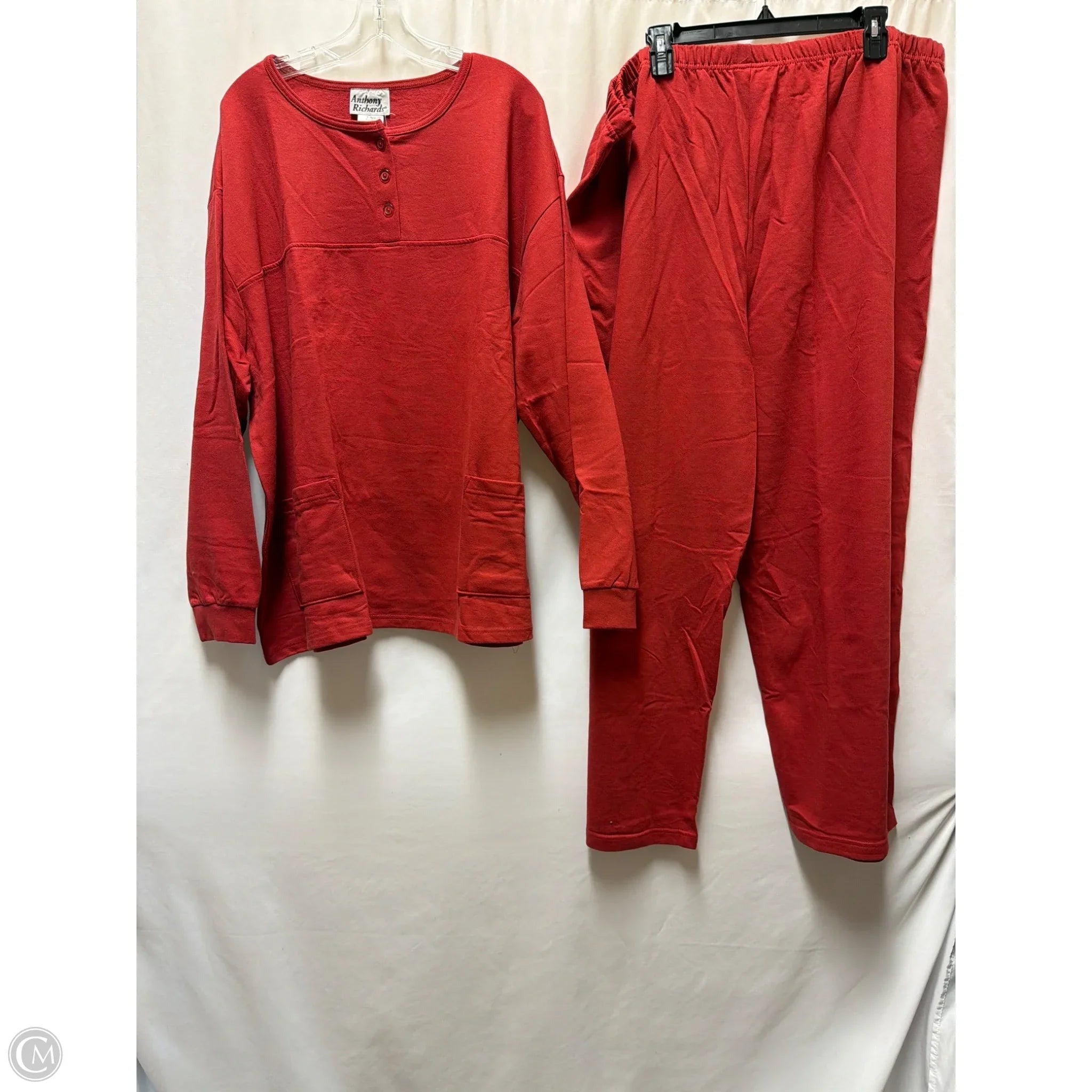 Athletic Pants 2pc By Clothes Mentor In Red, Size: 3x