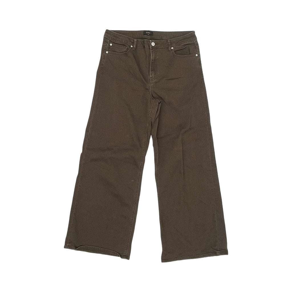 Jeans Wide Leg By Quince In Brown Denim, Size:16