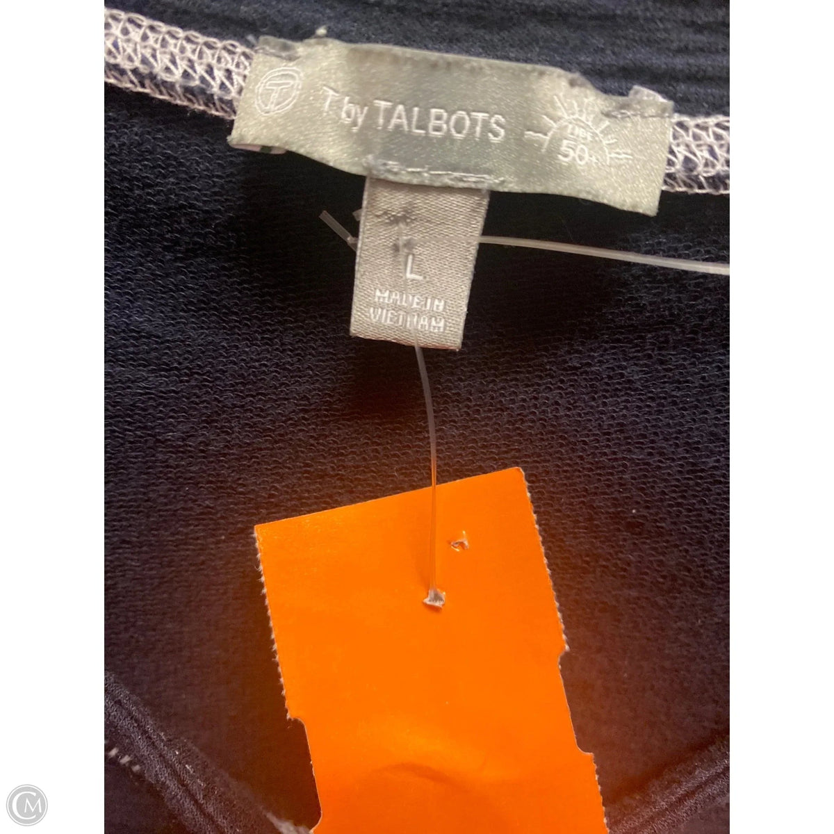 Top Long Sleeve By Talbots In Navy, Size: L