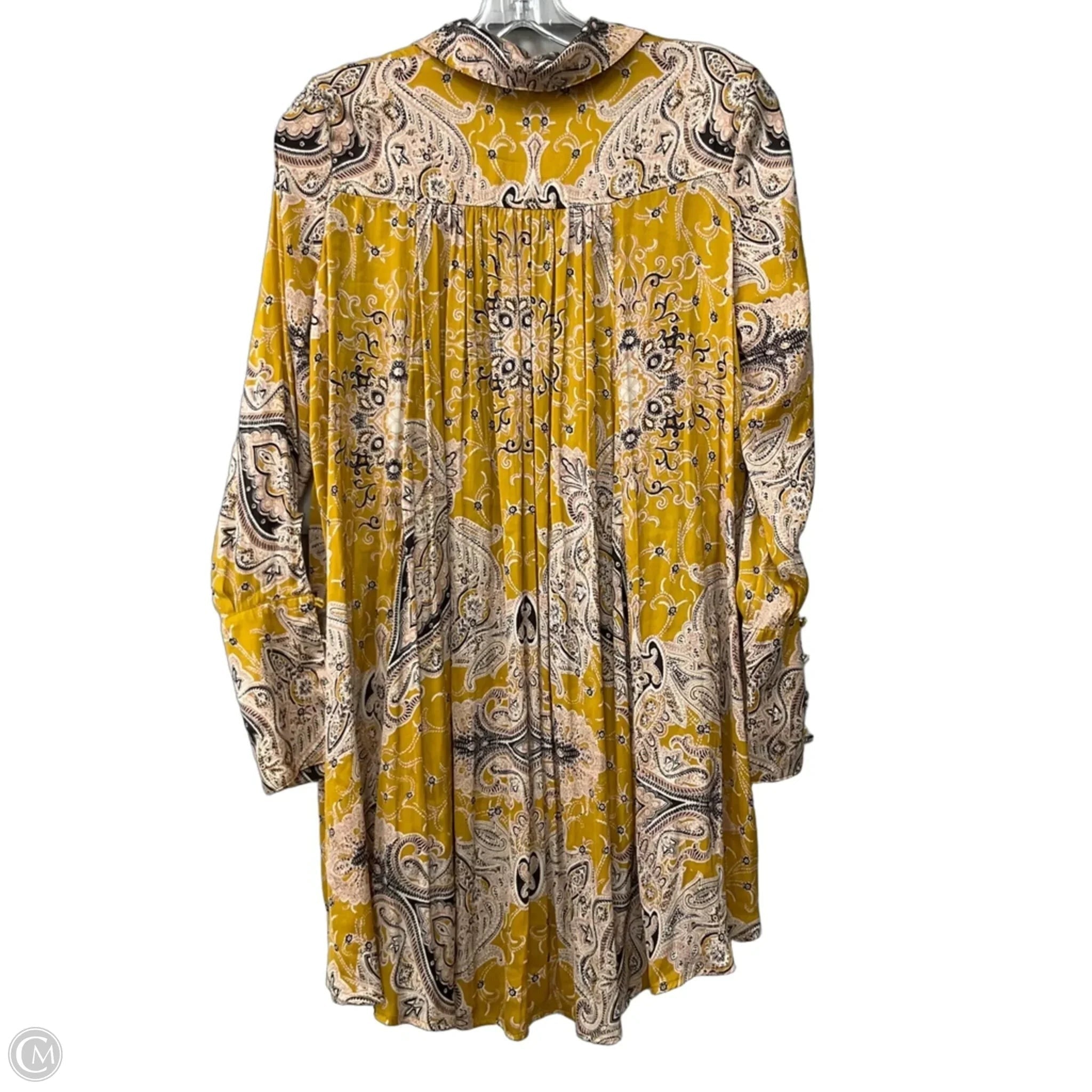 Top Long Sleeve By Free People In Yellow, Size: Xs
