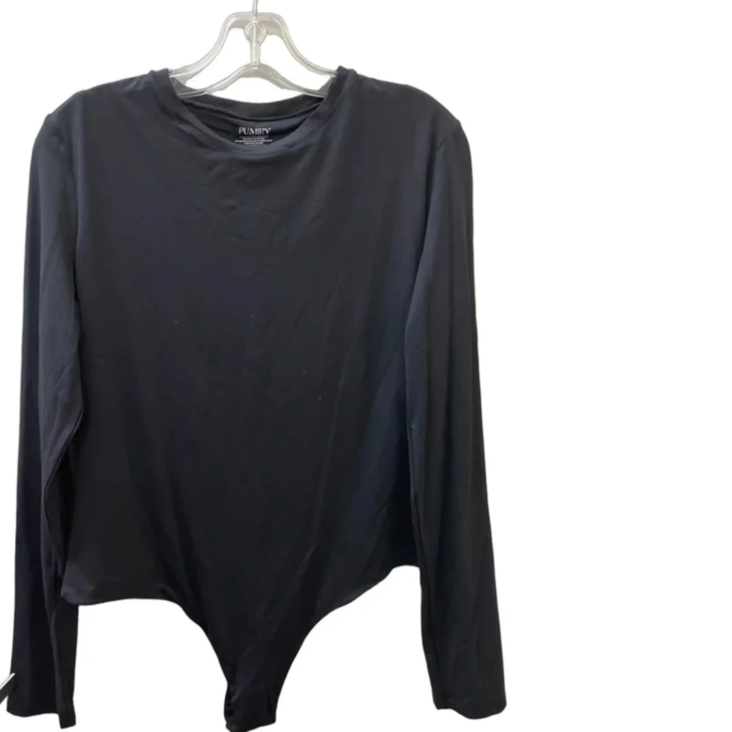Top Long Sleeve Basic By Pumiey In Black, Size: 2x