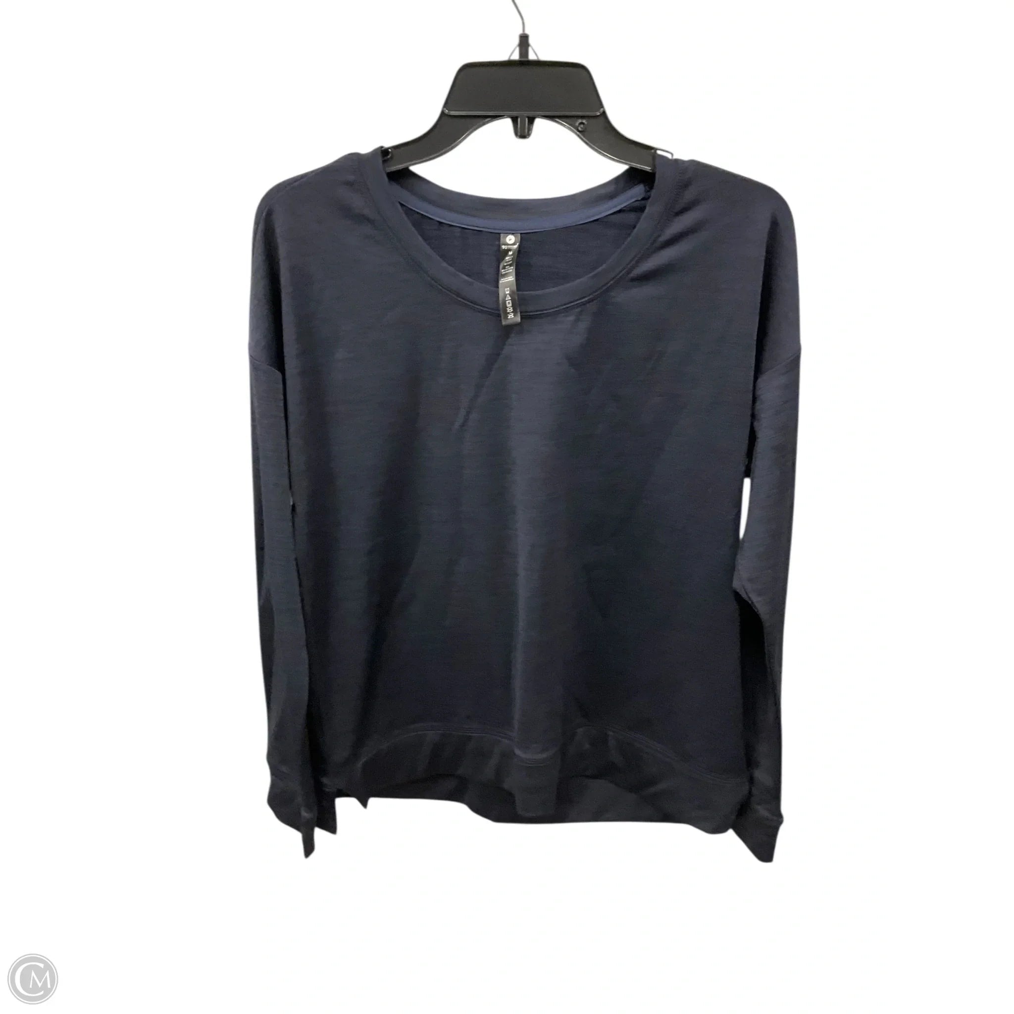 Athletic Top Long Sleeve Crewneck By 90 Degrees By Reflex In Grey, Size: M