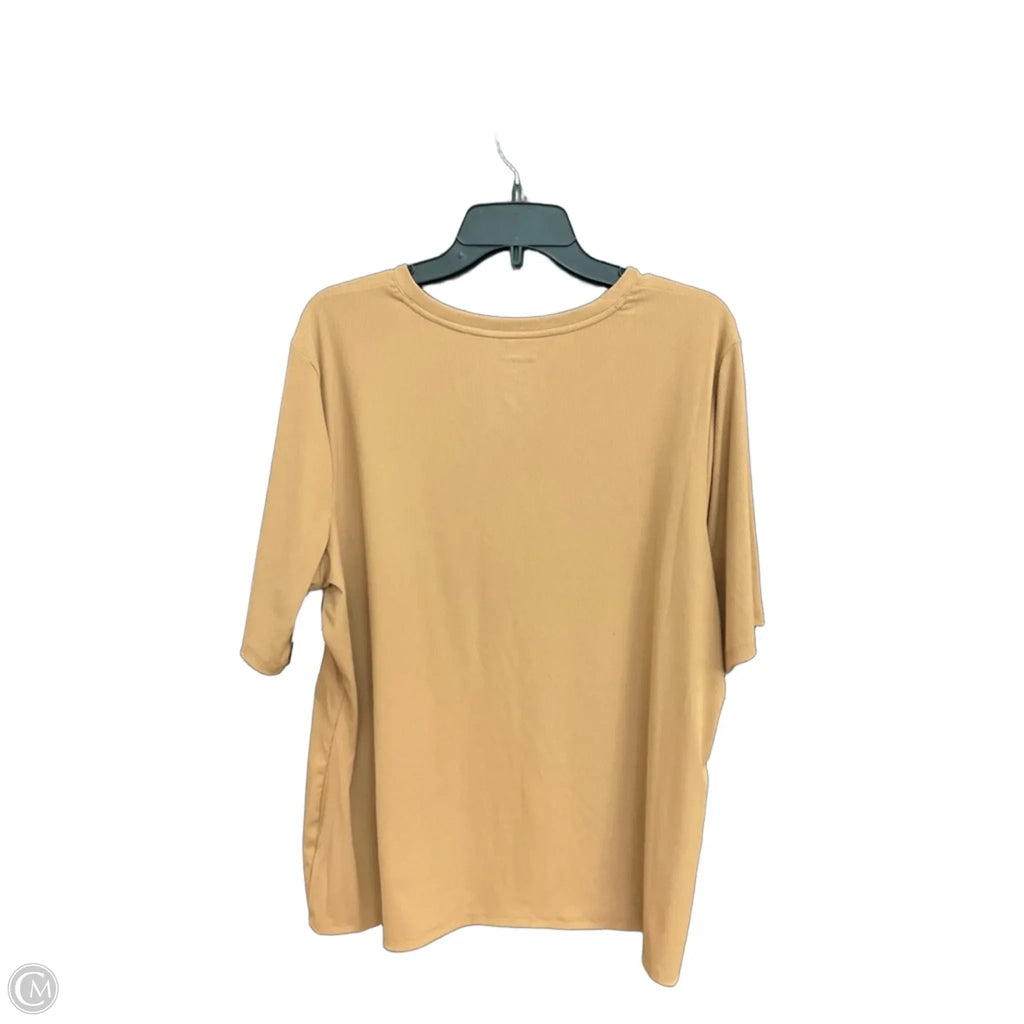 Top Short Sleeve By Nine West In Brown, Size: Large