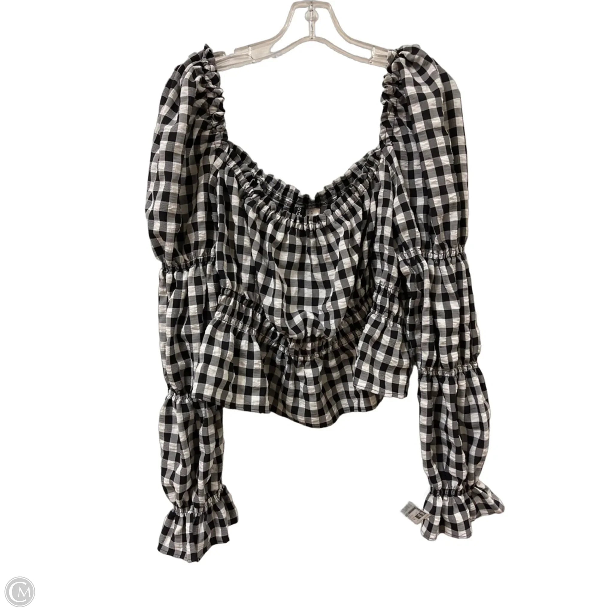 Top Long Sleeve By Divided In Black & White, Size: Xl