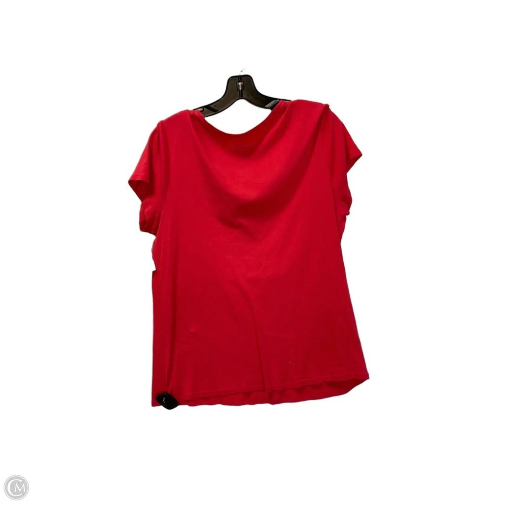 Top Short Sleeve Basic By Faded Glory In Red, Size: Xl