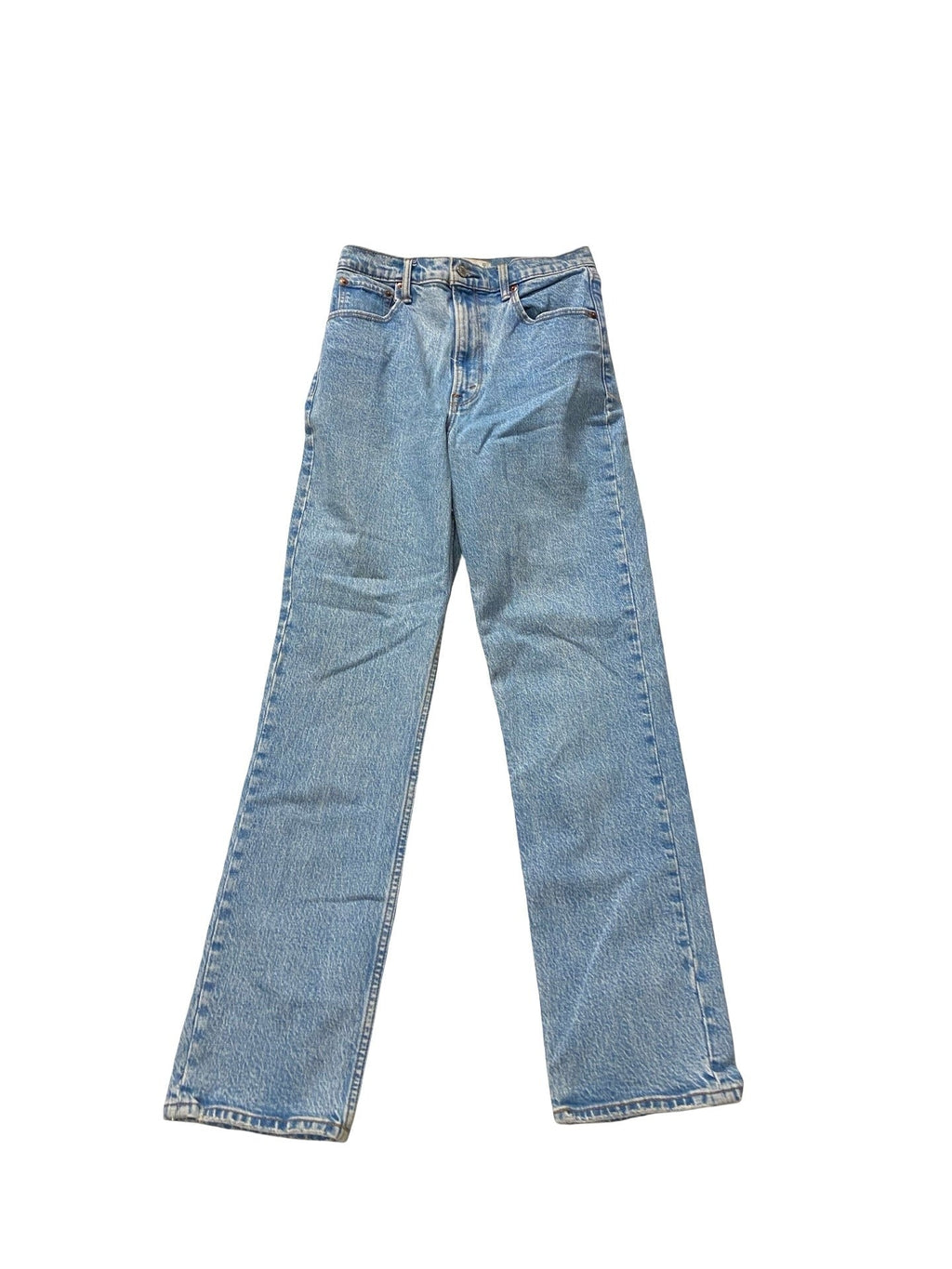 Jeans Straight By Abercrombie And Fitch In Blue Denim, Size:4