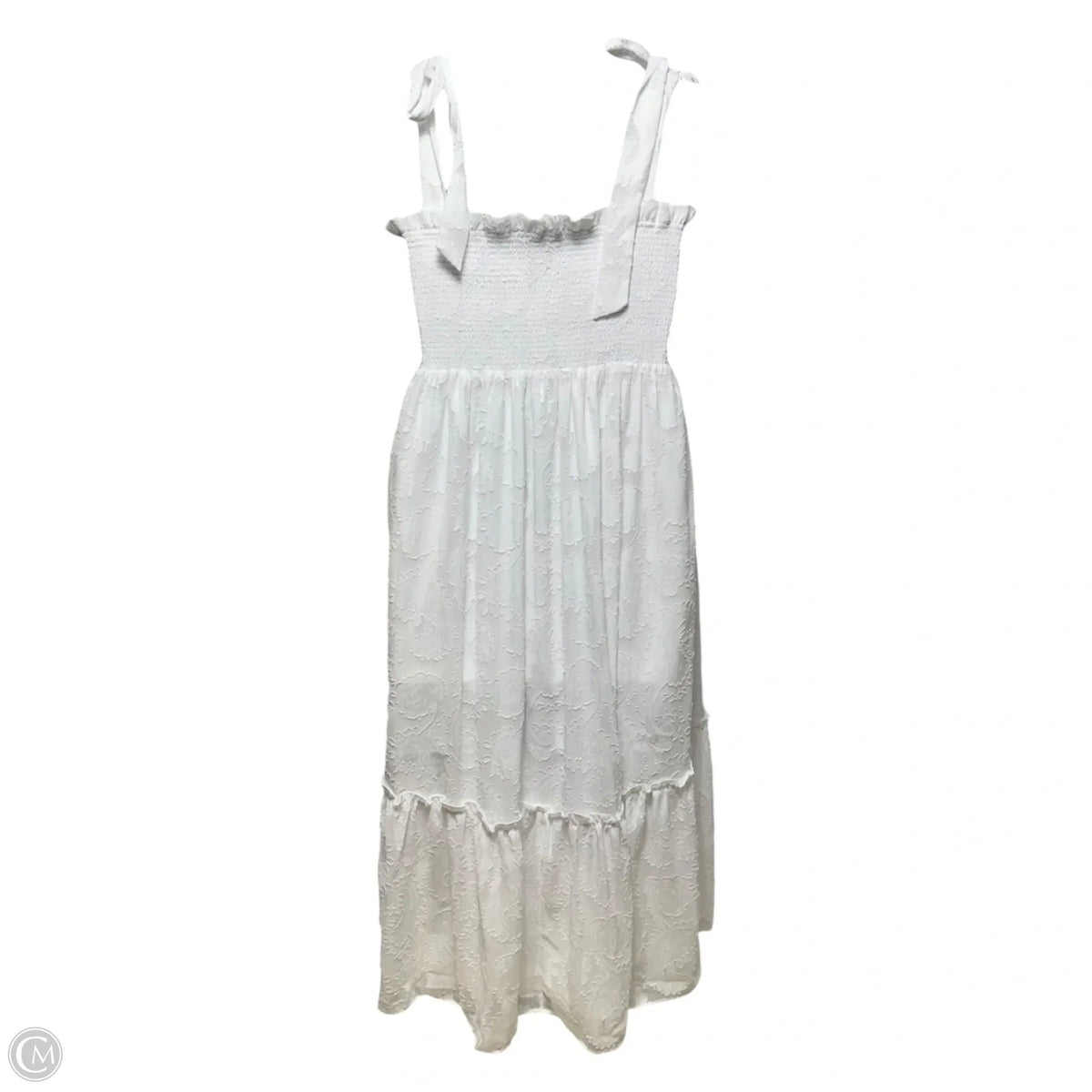 Rivera Midi Dress Designer By Lilly Pulitzer In White, Size: M