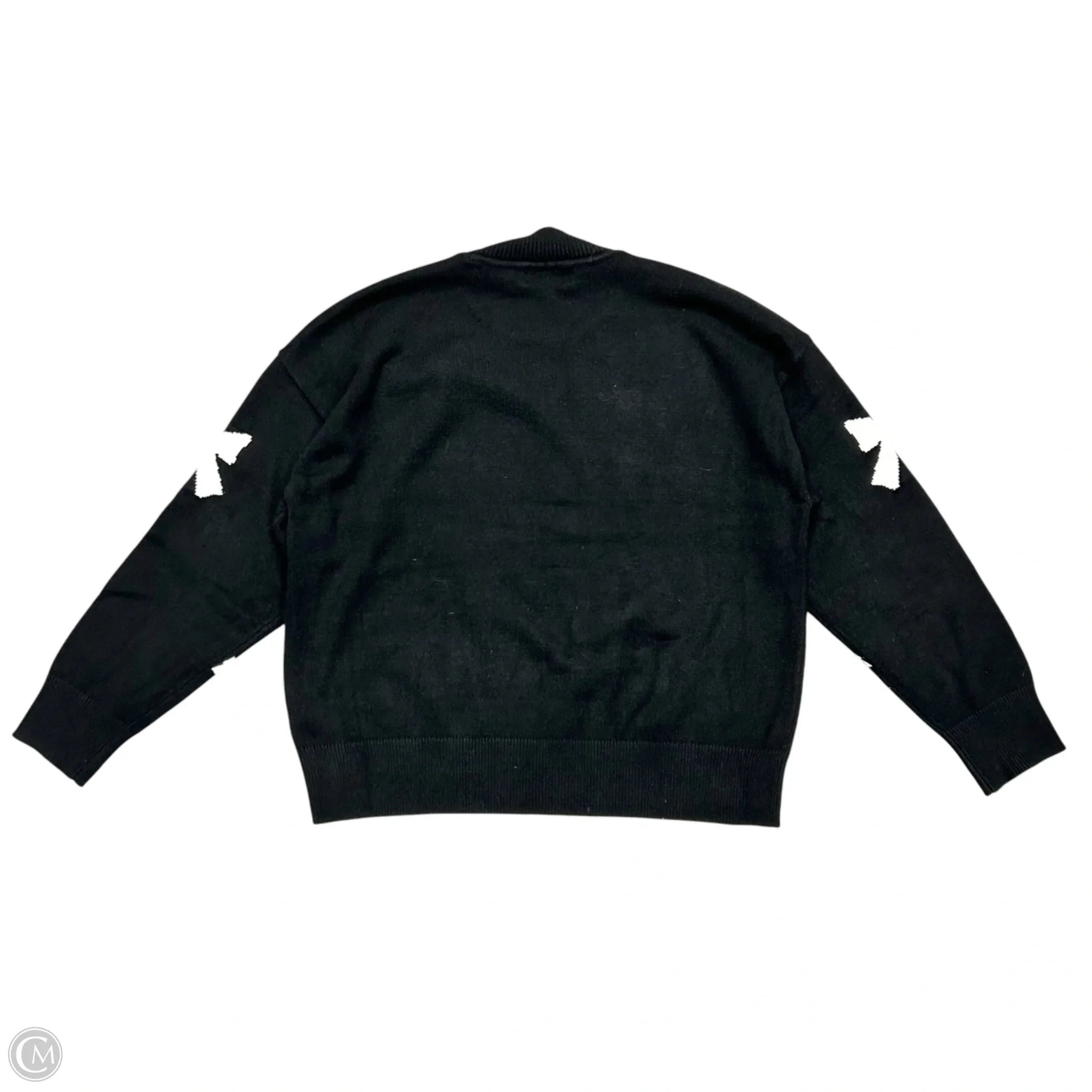 Sweater Designer By Karl Lagerfeld In Black & White, Size: Xl