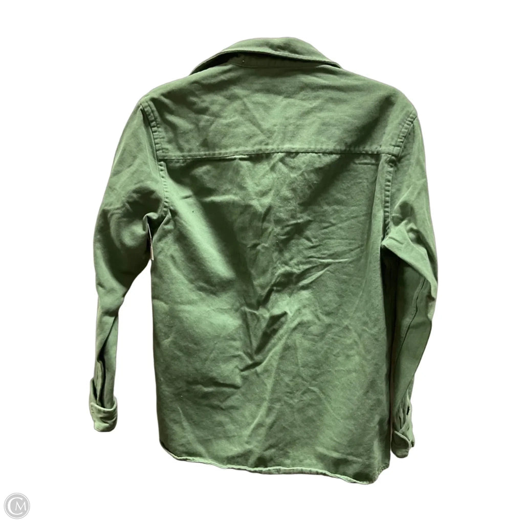 Blouse Long Sleeve By Zara In Green, Size: S
