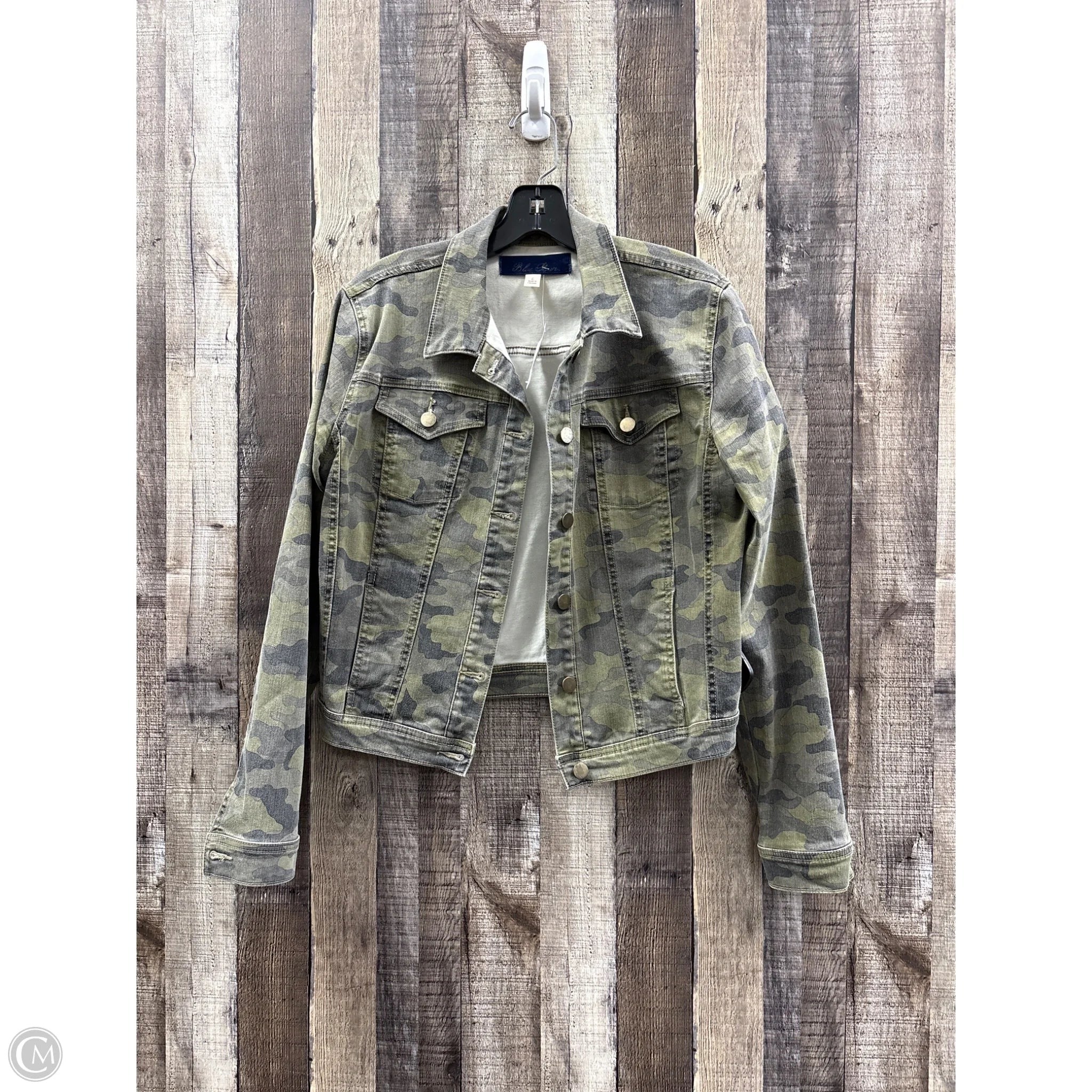Jacket Denim By Blue Rain In Camouflage Print, Size: L
