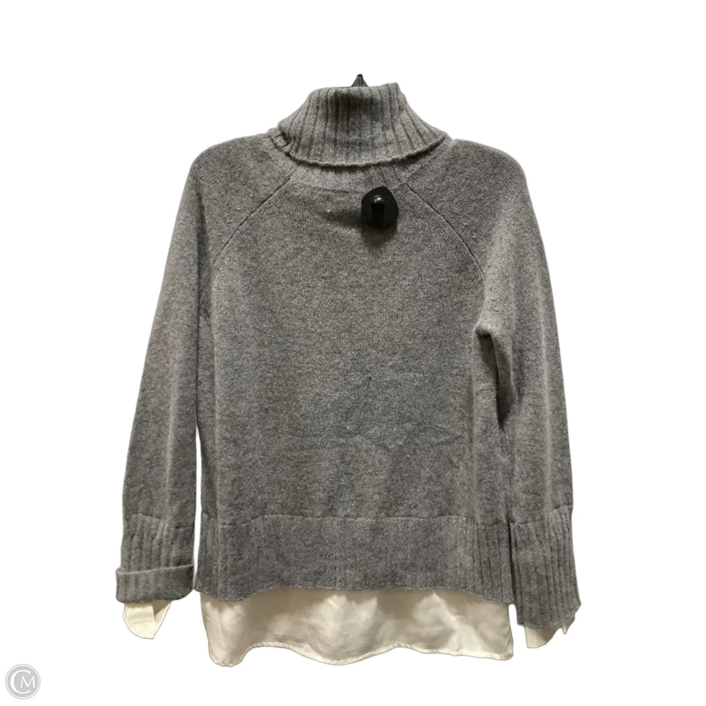 Top Long Sleeve By Magaschoni In Grey, Size: M