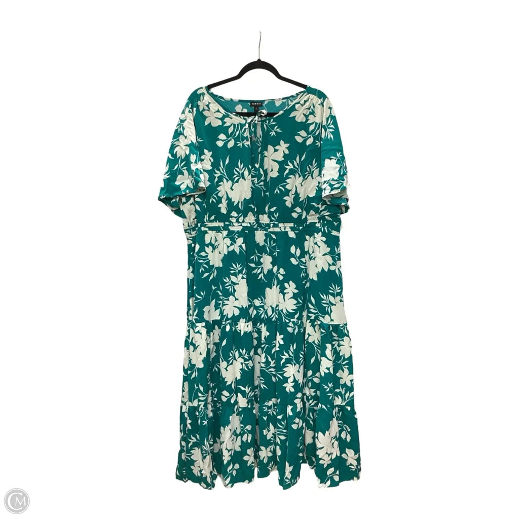 Dress Casual Maxi By Torrid In Teal, Size: 3x