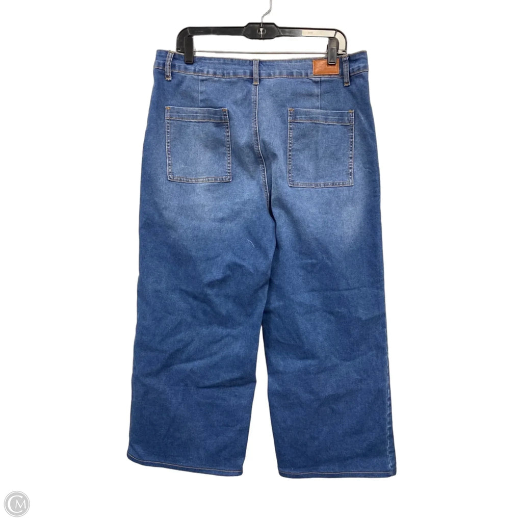 Jeans Wide Leg By Sidefeel In Blue, Size: 16