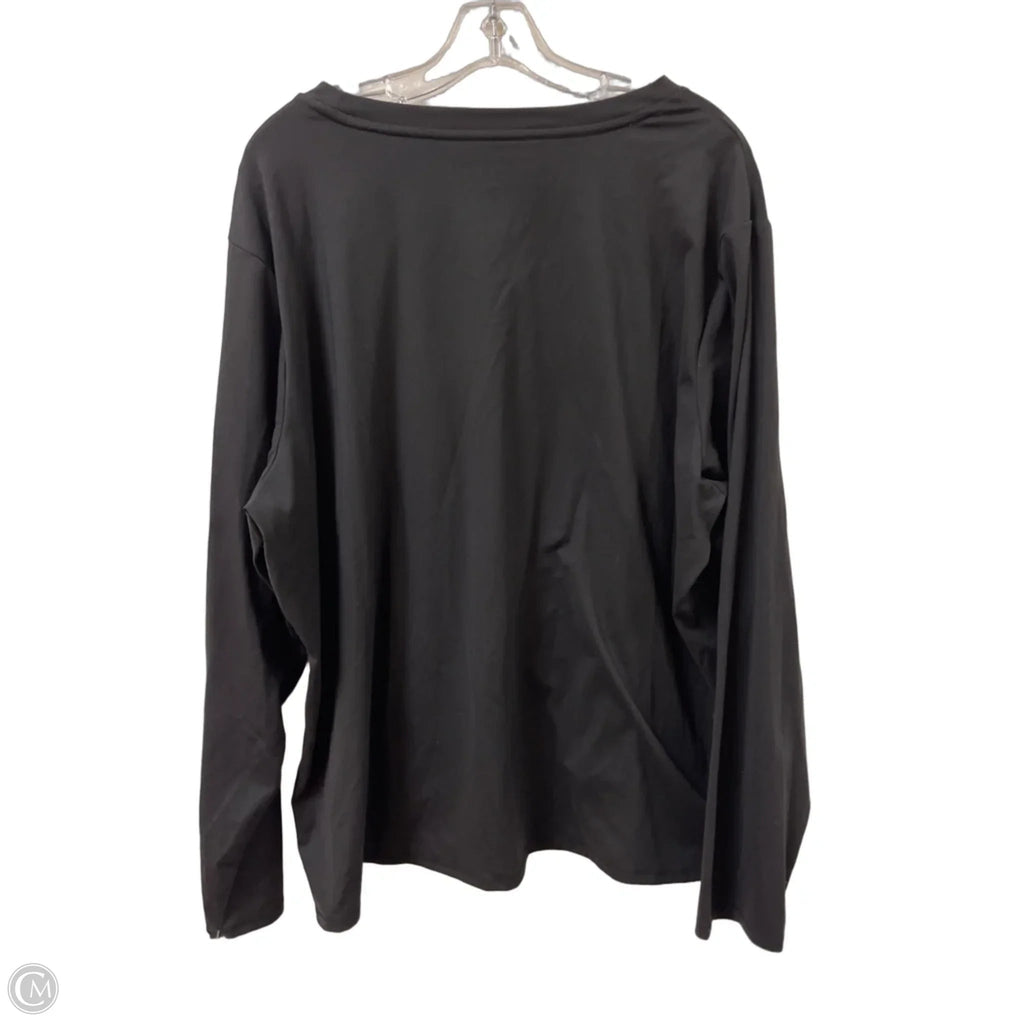 Athletic Top Long Sleeve Crewneck By Tek Gear In Black, Size: 3x