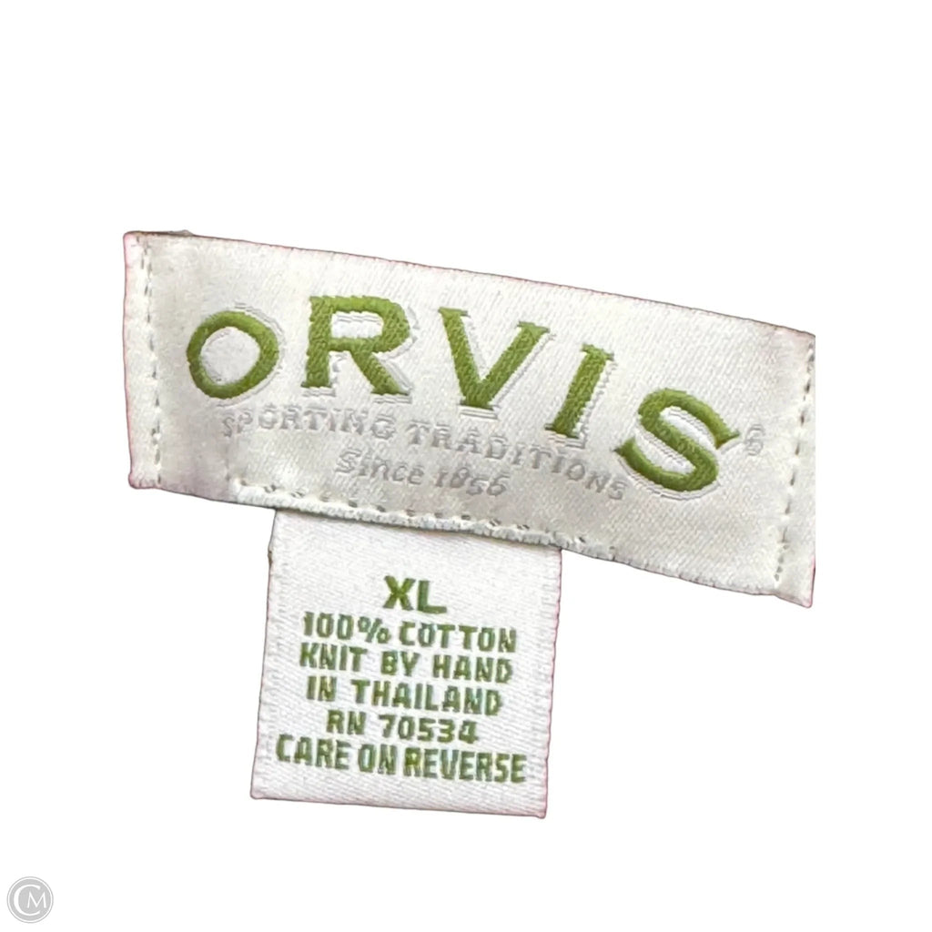 Sweater Cardigan By Orvis In Pink, Size: Xl