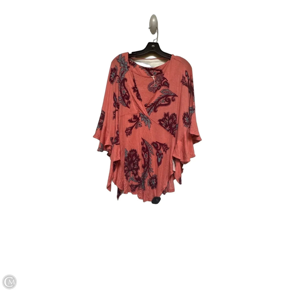 Top Short Sleeve By Free People In Paisley Print, Size: L