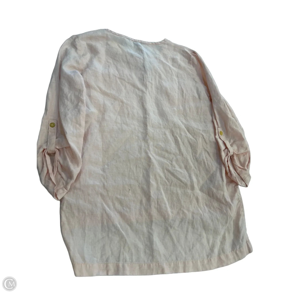 Top 3/4 Sleeve By Ellen Tracy In Peach, Size: S
