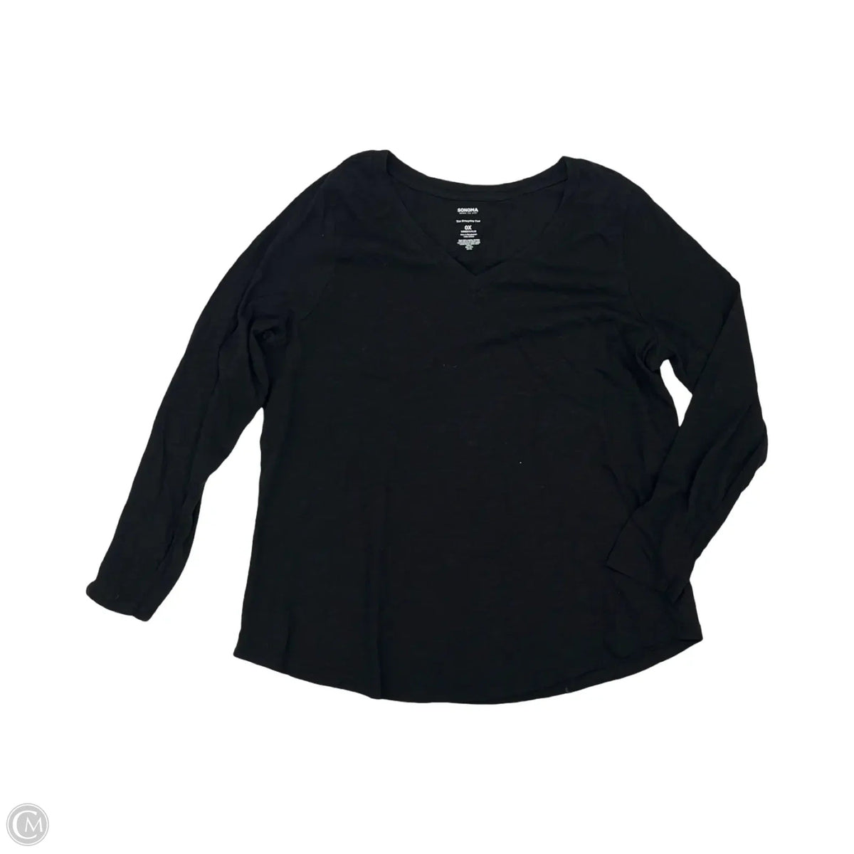 Top Long Sleeve By Sonoma In Black, Size: Xl