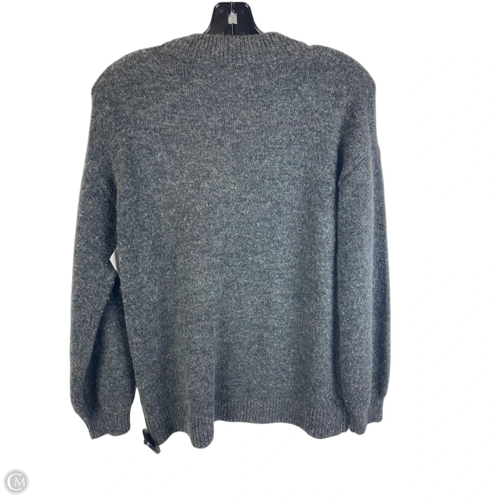 Sweater By Loft In Grey & Red, Size: Mp