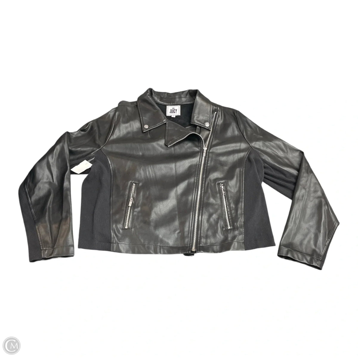 Jacket Moto By Juicy Couture In Black, Size: 1x