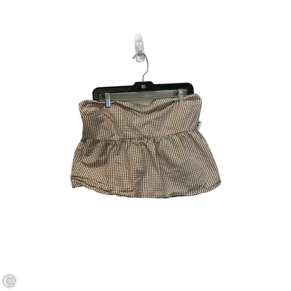 Top Sleeveless By A New Day In Plaid Pattern, Size: L