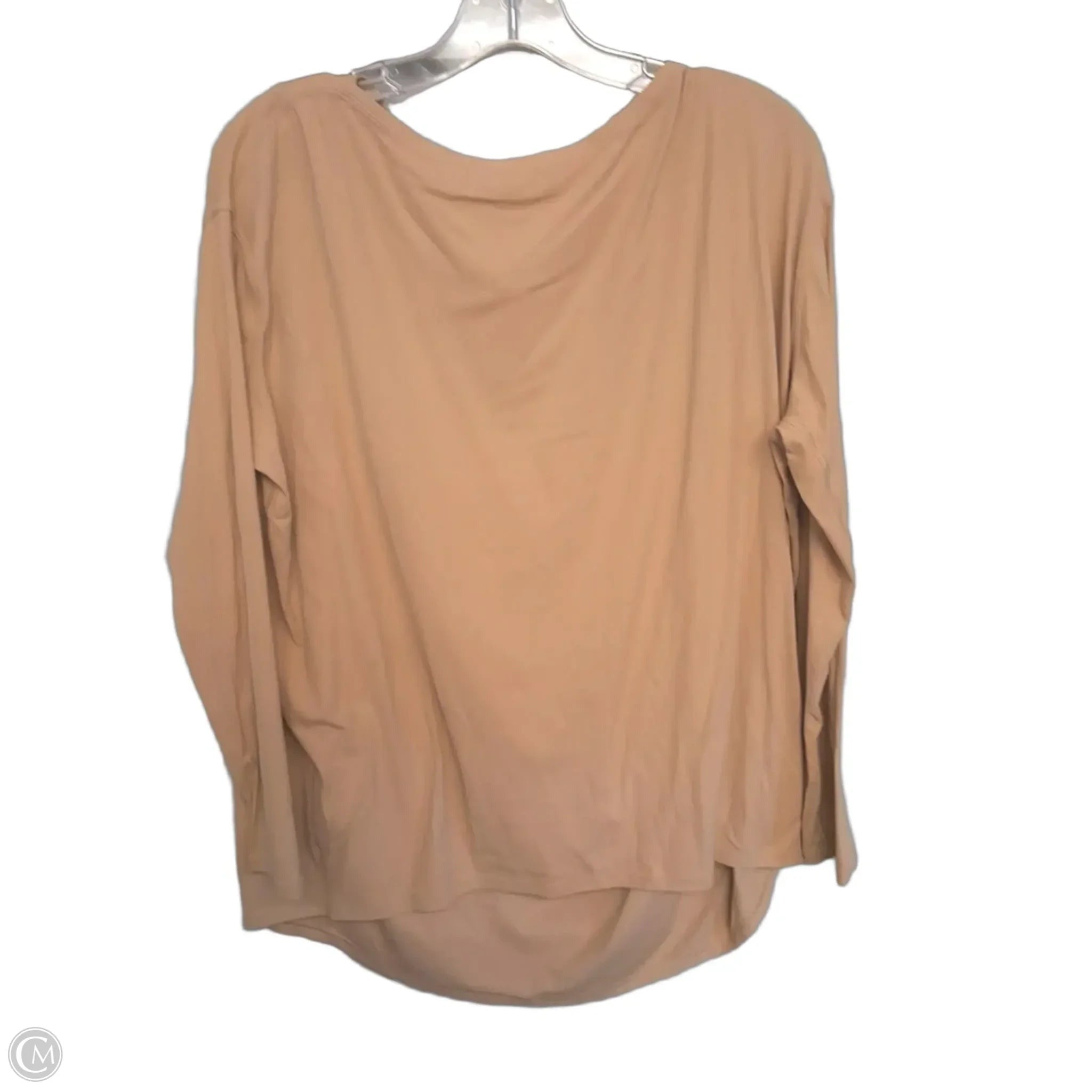 Athletic Top Long Sleeve Crewneck By Lululemon In Tan, Size: M