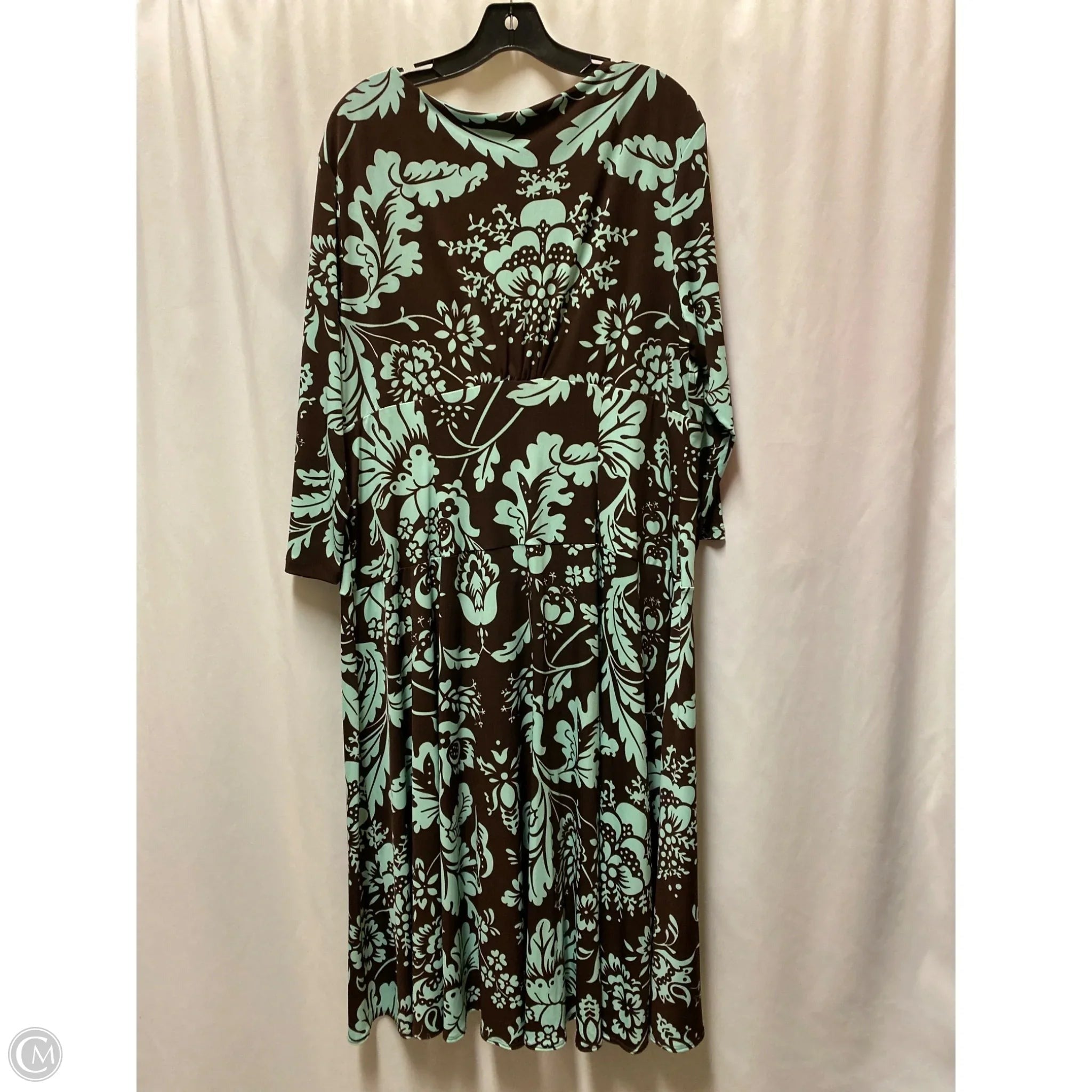 Dress Casual Maxi By Clothes Mentor In Brown, Size: 2x