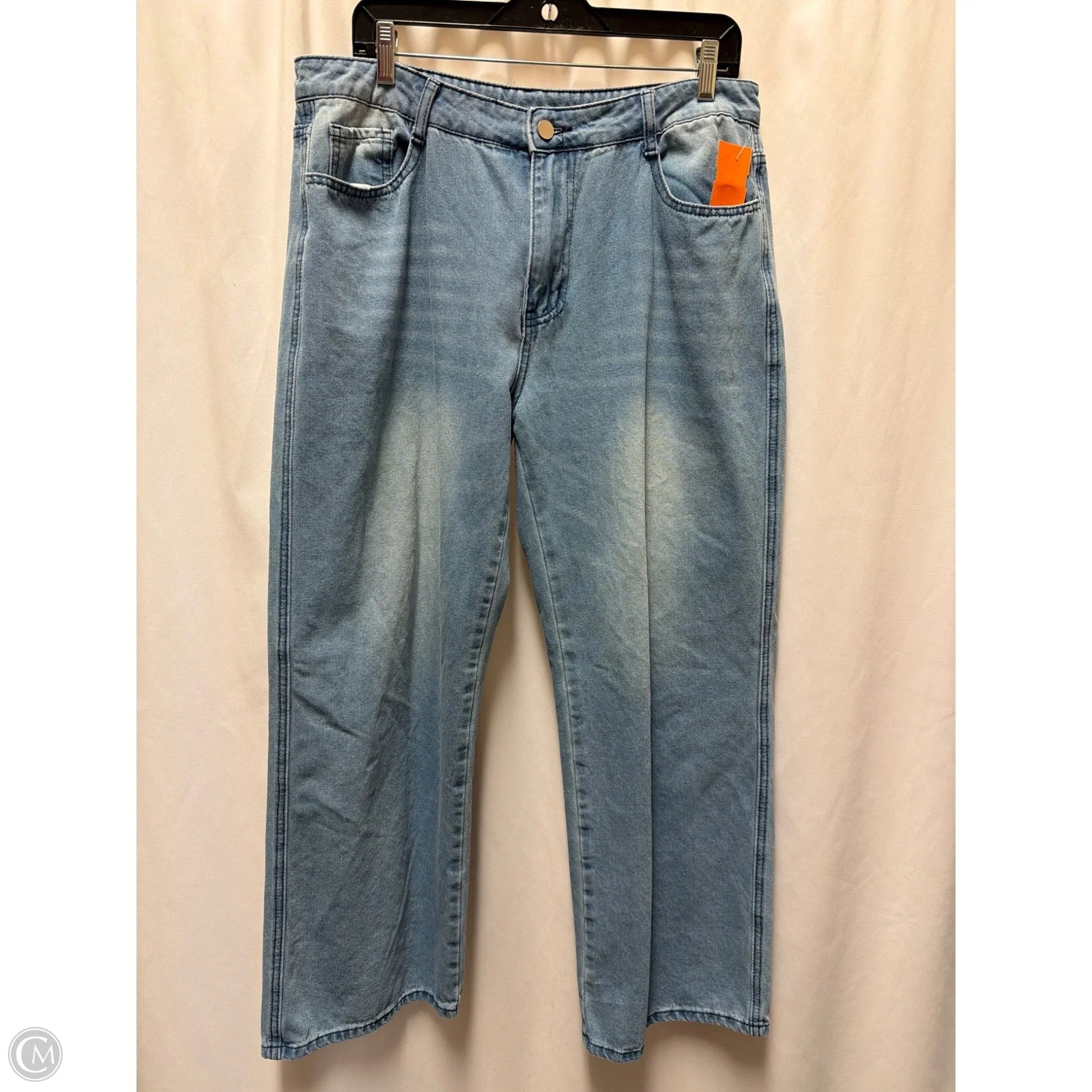 Jeans Wide Leg By Clothes Mentor In Blue Denim, Size: 16