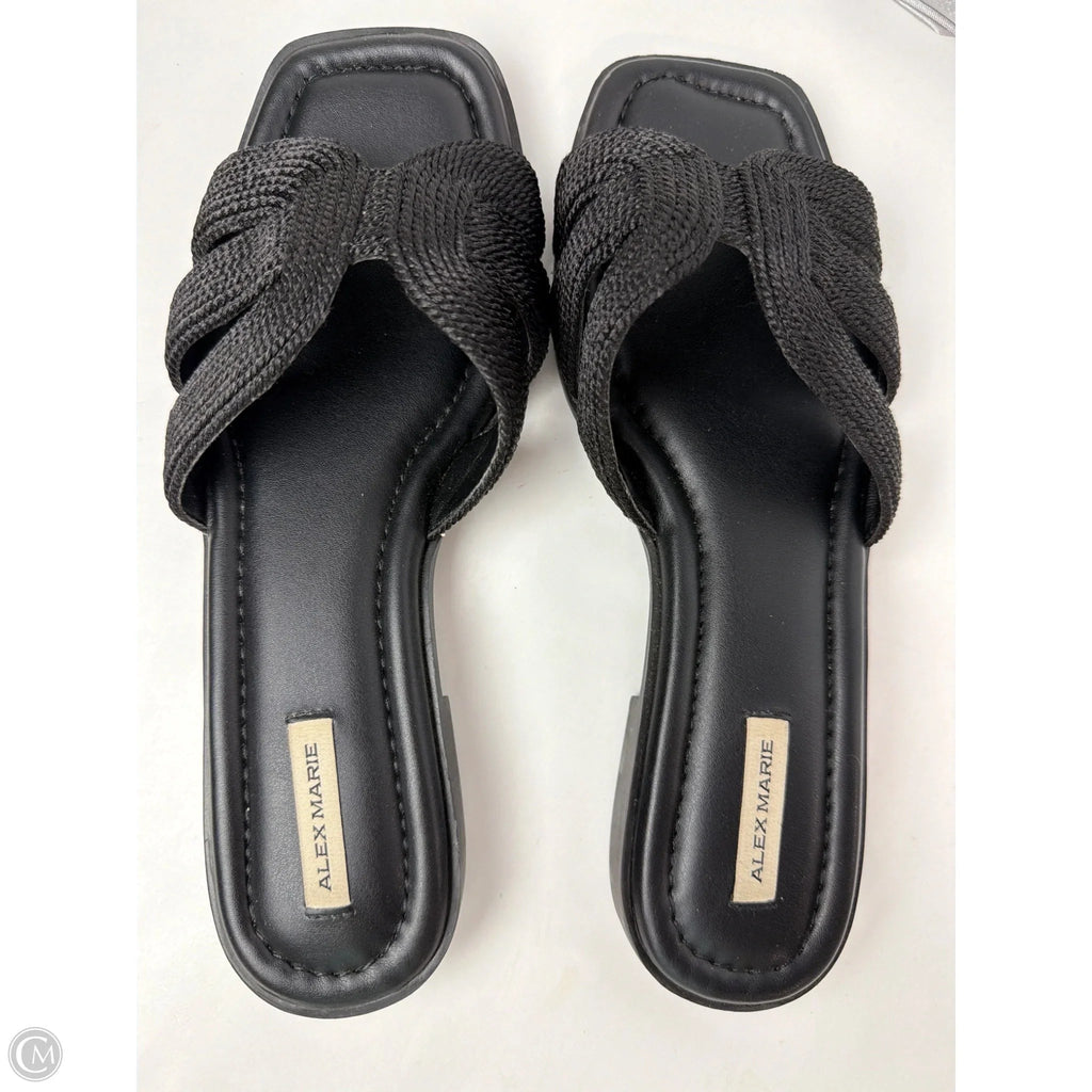 Sandals Flats By Alex Marie In Black, Size: 6.5