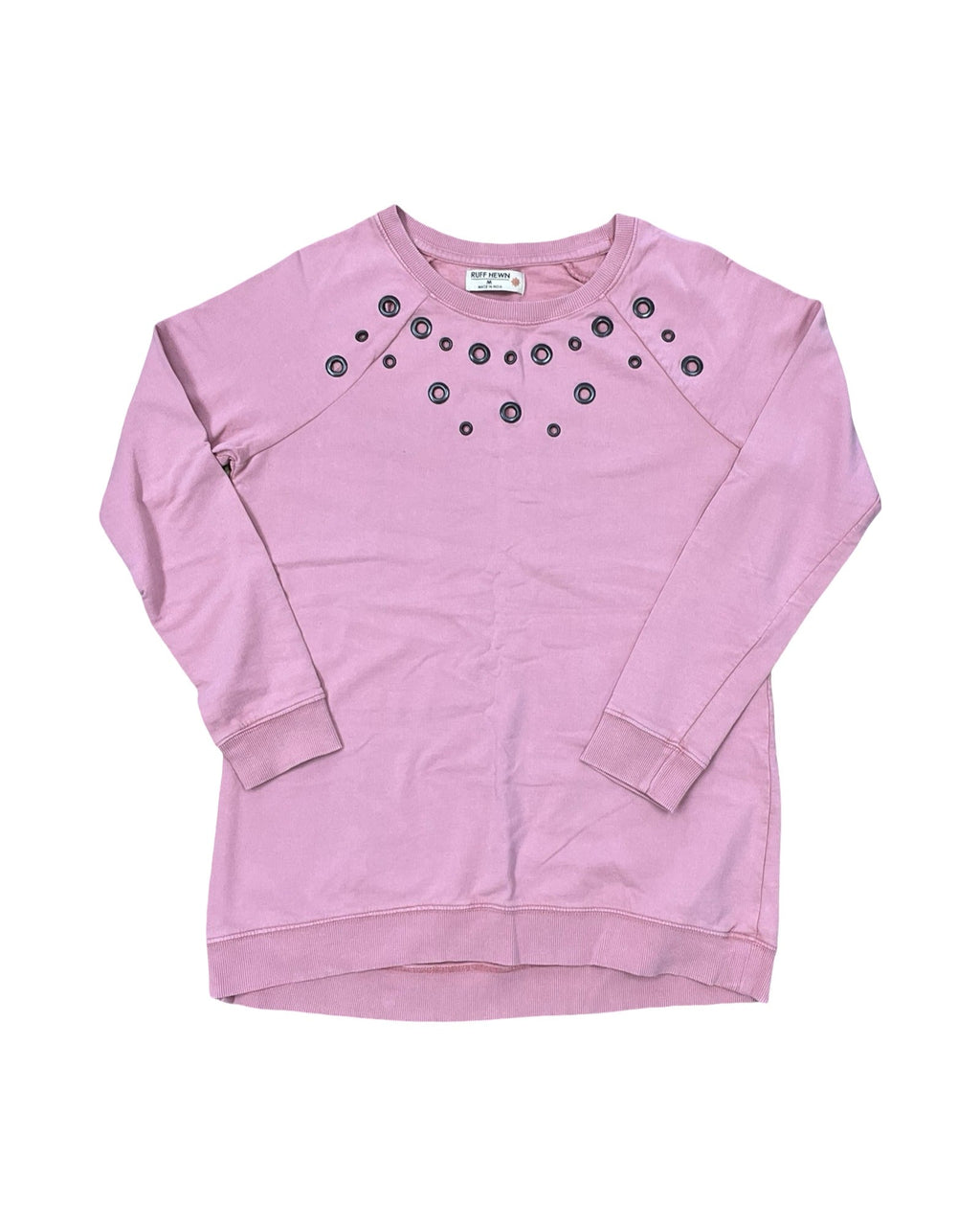 Sweatshirt Crewneck By Ruff Hewn In Pink, Size:M
